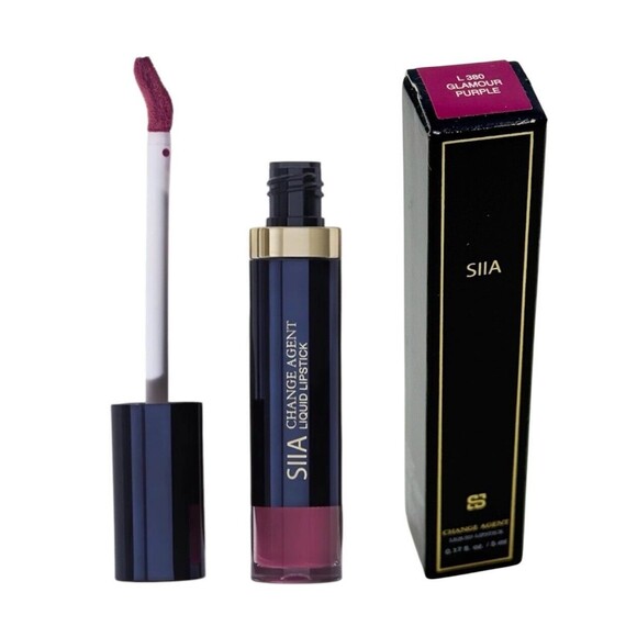 CHANGE AGENT LIQUID LIPSTICK L 380 GLAMOUR PURPLE -Siia Cosmetics - Picture 1 of 16